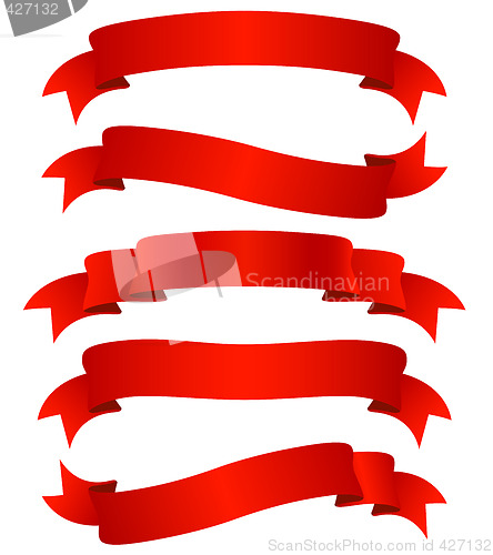 Image of red ribbons