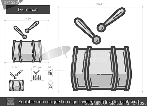 Image of Drum line icon.