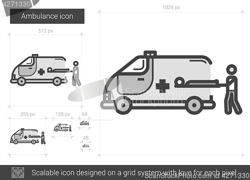 Image of Ambulance line icon.