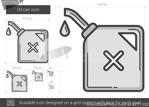 Image of Oil can line icon.