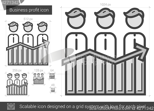 Image of Business profit line icon.