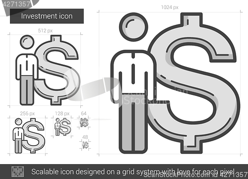 Image of Investment line icon.