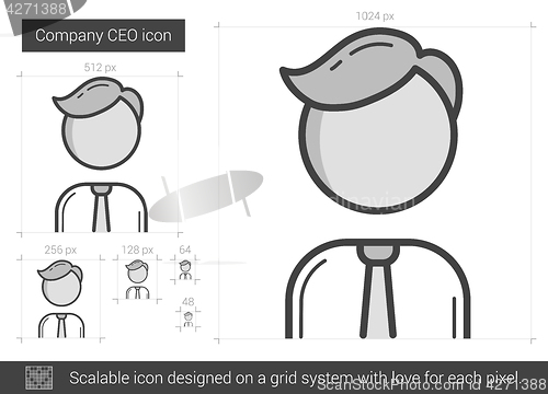 Image of Company CEO line icon.