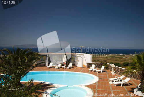 Image of swimming pool greek islands santorini