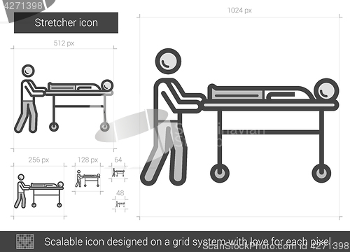 Image of Stretcher line icon.