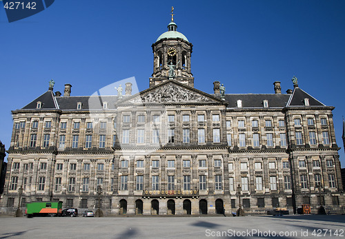 Image of royal palace dam square amsterdam holland