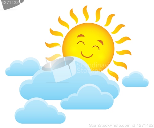 Image of Happy sleeping sun theme image 1