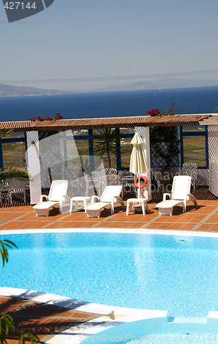 Image of swimming pool greek islands santorini