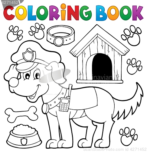 Image of Coloring book with police dog