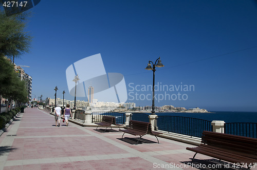 Image of seafront boulevard promenade sliema malta