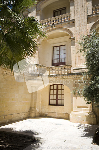 Image of interior courtyard vilhena palace mdina malta