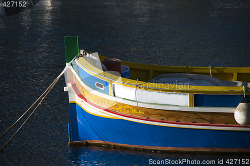 Image of Marsaxlokk ancient fishing boat village malta mediterranean