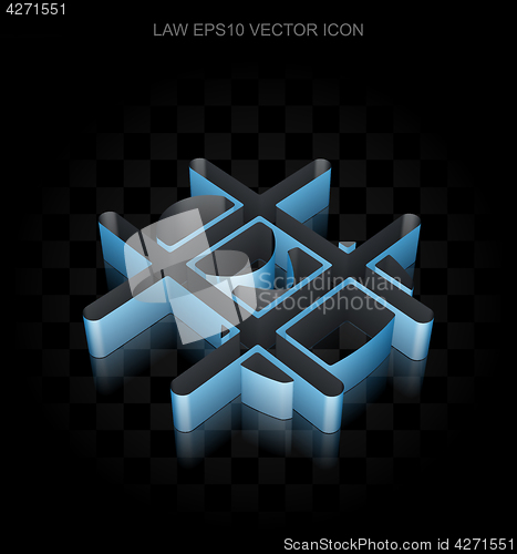 Image of Law icon: Blue 3d Criminal made of paper, transparent shadow, EPS 10 vector.