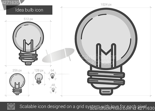 Image of Idea bulb line icon.