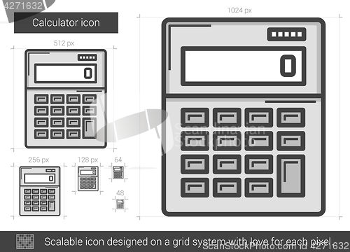 Image of Calculator line icon.