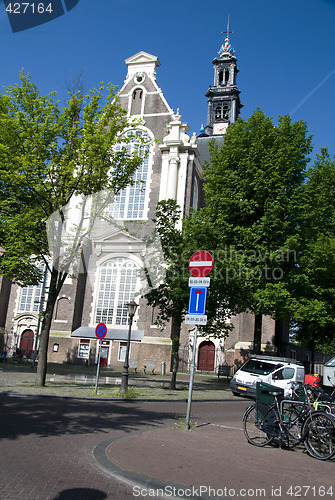 Image of westerkerk wester church amsterdam holland