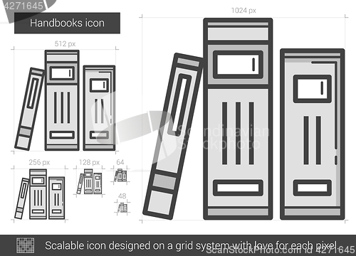 Image of Handbooks line icon.