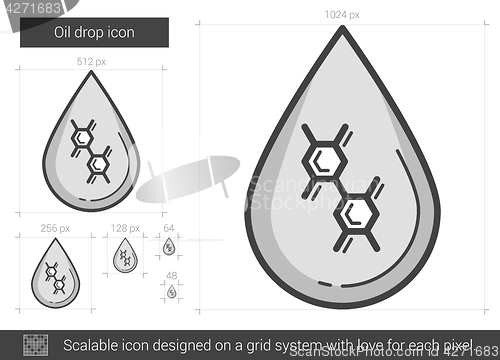 Image of Oil drop line icon.