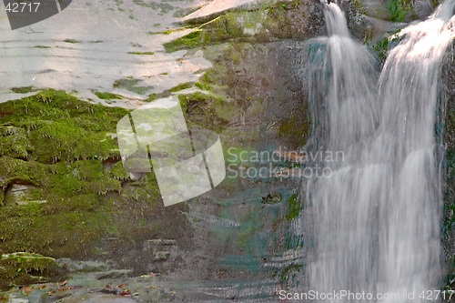 Image of Waterfall and rocks, Perino river, Valtrebbia, Italy