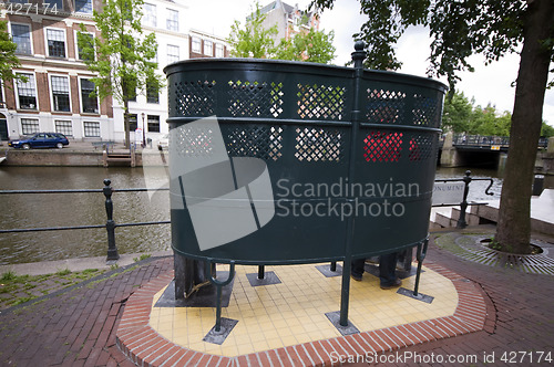 Image of outdoor public urinal amsterdam