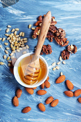 Image of honey with nuts