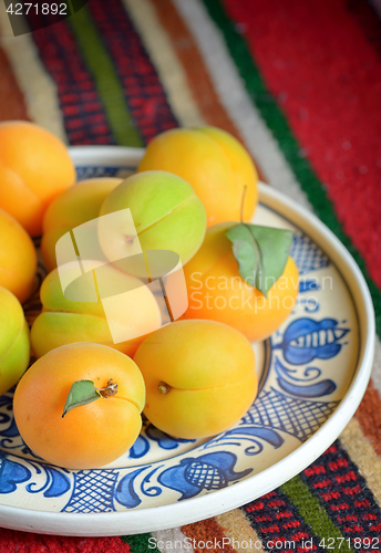 Image of Ripe apricots fruits