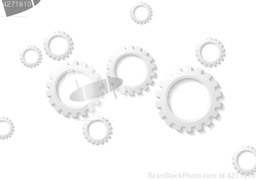 Image of Abstract tech paper gears mechanism