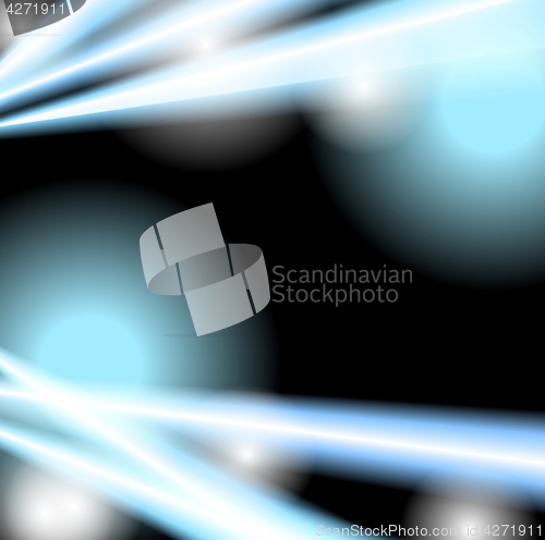 Image of Abstract blue beams black background
