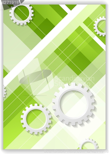 Image of Abstract hi-tech minimal background with gears