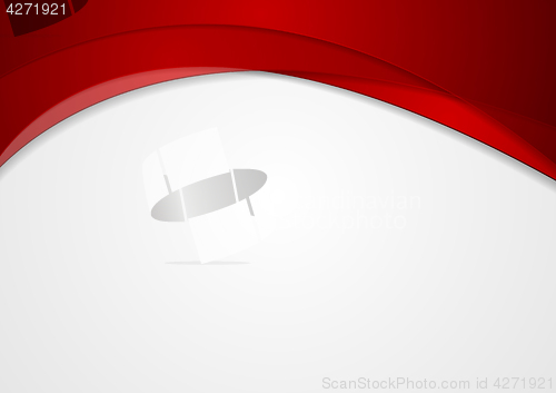 Image of Abstract red corporate wavy background