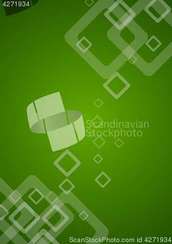 Image of Green abstract tech background