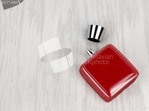 Image of Red perfume bottle