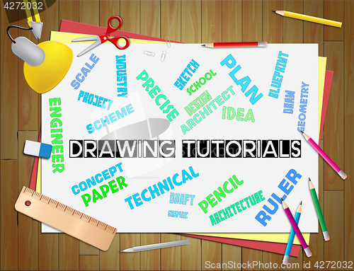 Image of Drawing Tutorials Shows Education Studying And Learning