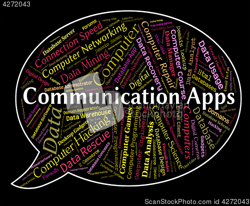 Image of Communication Apps Means Application Software And Internet