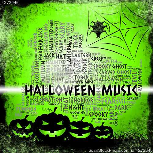 Image of Halloween Music Represents Trick Or Treat And Autumn