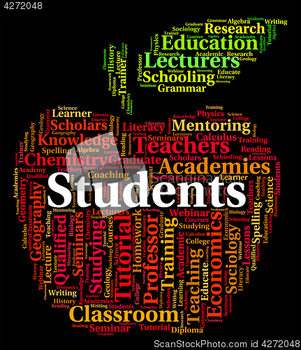 Image of Students Word Indicates Postgraduate Coed And Learn