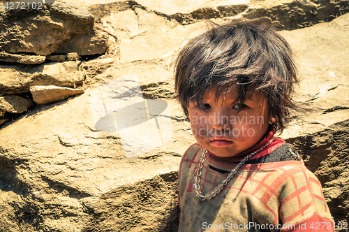 Image of Sad child in Nepal