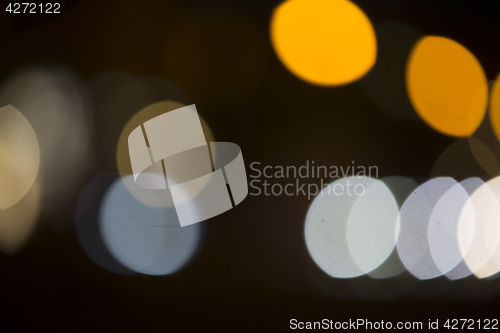 Image of Colorful bokeh on black background