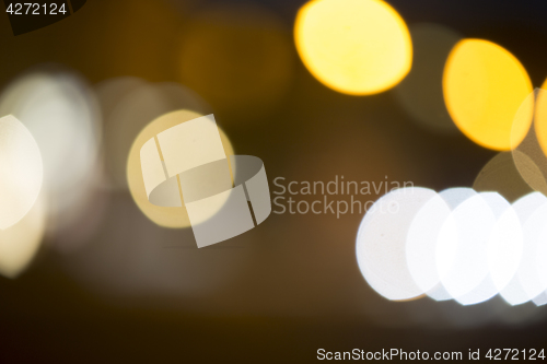 Image of Colorful bokeh on black background