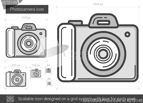 Image of Photocamera line icon.
