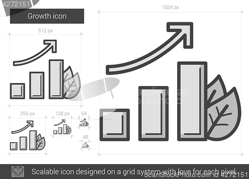 Image of Growth line icon.