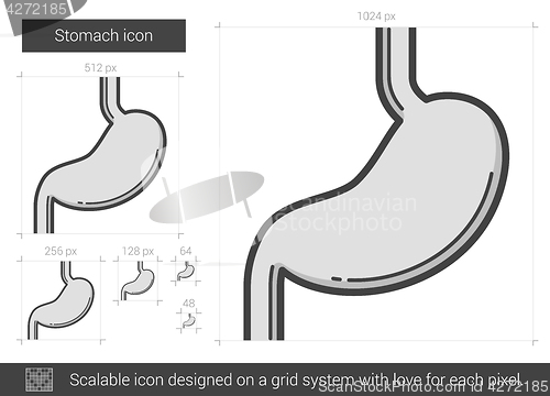 Image of Stomach line icon.