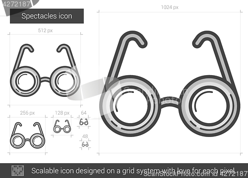 Image of Spectacles line icon.