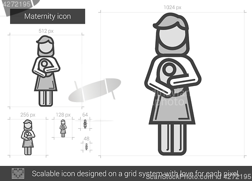 Image of Maternity line icon.