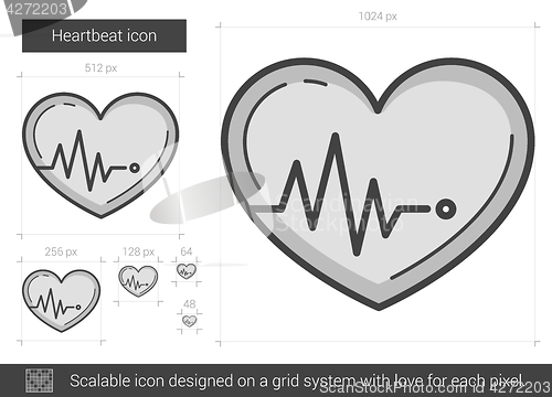 Image of Heartbeat line icon.