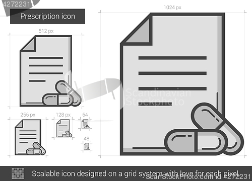 Image of Prescription line icon.