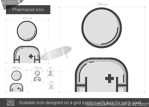 Image of Pharmacist line icon.