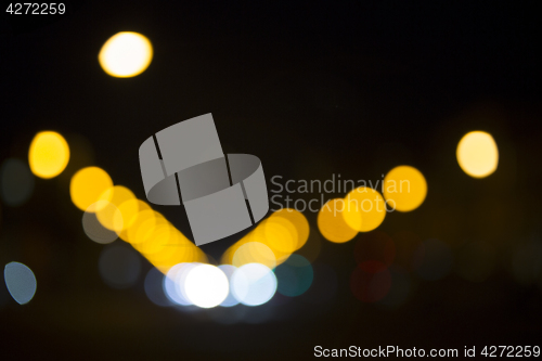 Image of Colorful bokeh on black background