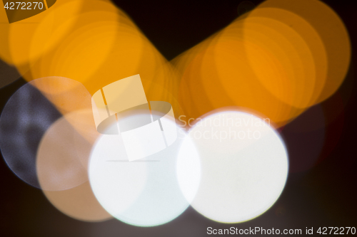 Image of Colorful bokeh on black background