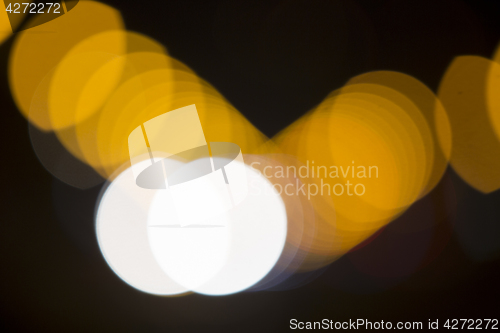 Image of Colorful bokeh on black background
